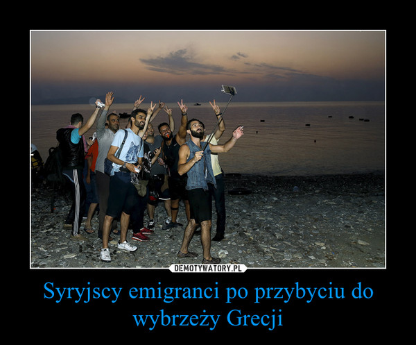 Syryjscy emigranci po przybyciu do wybrzeży Grecji