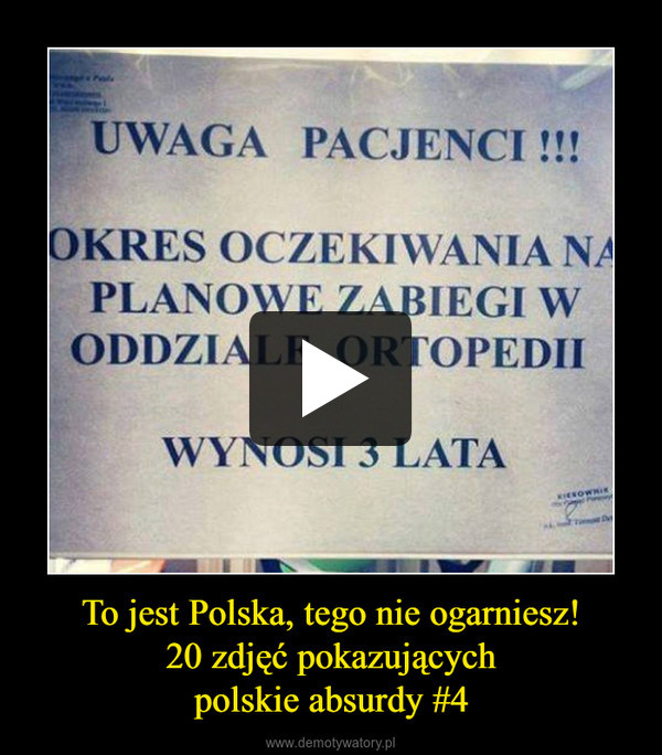 To jest Polska, tego nie ogarniesz!
20 zdjęć pokazujących
polskie absurdy #4