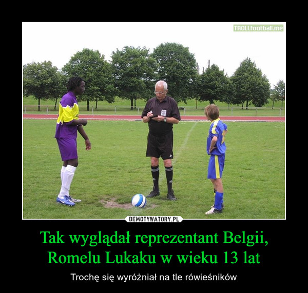 Tak wyglądał reprezentant Belgii, Romelu Lukaku w wieku 13 lat