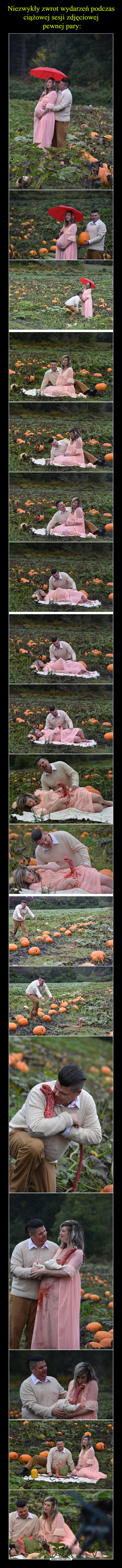 Niezwykły zwrot wydarzeń podczas ciążowej sesji zdjęciowej
 pewnej pary: