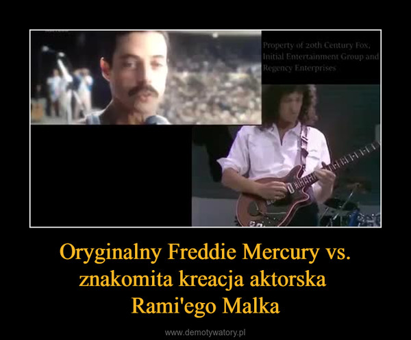 Oryginalny Freddie Mercury vs. znakomita kreacja aktorska Rami'ego Malka –  