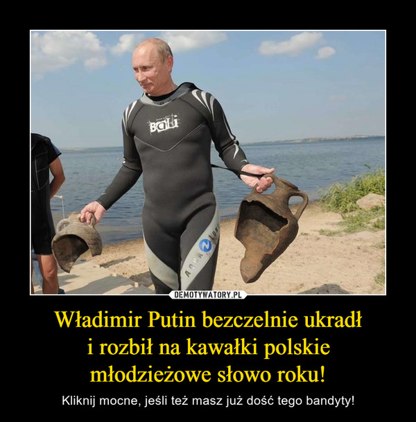Władimir Putin bezczelnie ukradł
i rozbił na kawałki polskie
młodzieżowe słowo roku!