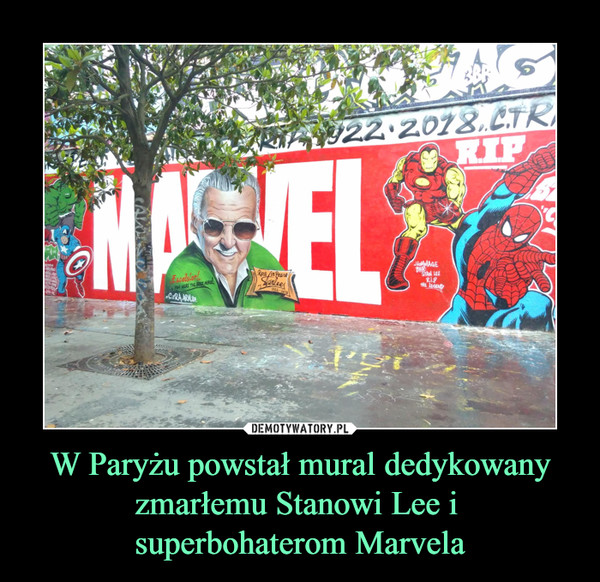 W Paryżu powstał mural dedykowany zmarłemu Stanowi Lee i superbohaterom Marvela –  