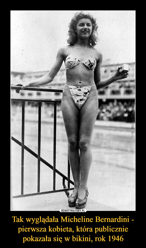 Tak wyglądała Micheline Bernardini - pierwsza kobieta, która publicznie pokazała się w bikini, rok 1946 –  