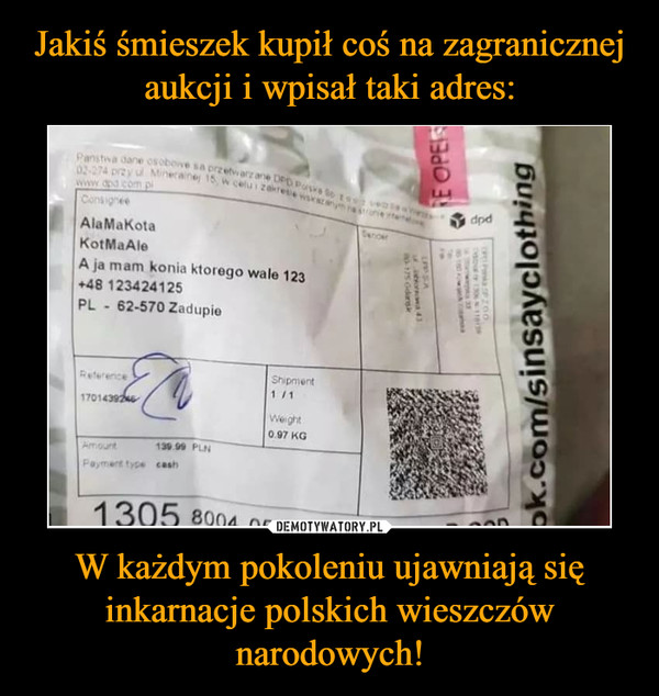 W każdym pokoleniu ujawniają się inkarnacje polskich wieszczów narodowych! –  