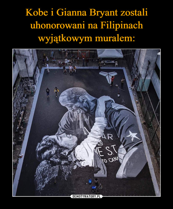 Kobe i Gianna Bryant zostali uhonorowani na Filipinach wyjątkowym muralem: