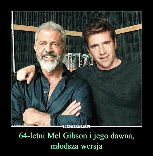 64-letni Mel Gibson i jego dawna, młodsza wersja