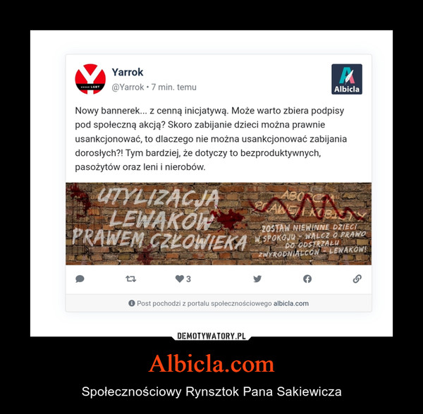 Albicla.com – Społecznościowy Rynsztok Pana Sakiewicza 