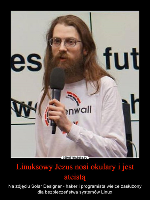Linuksowy Jezus nosi okulary i jest ateistą