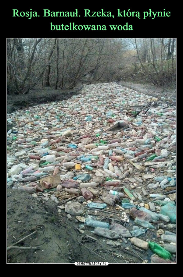Rosja. Barnauł. Rzeka, którą płynie butelkowana woda