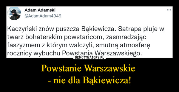 Powstanie Warszawskie 
- nie dla Bąkiewicza!