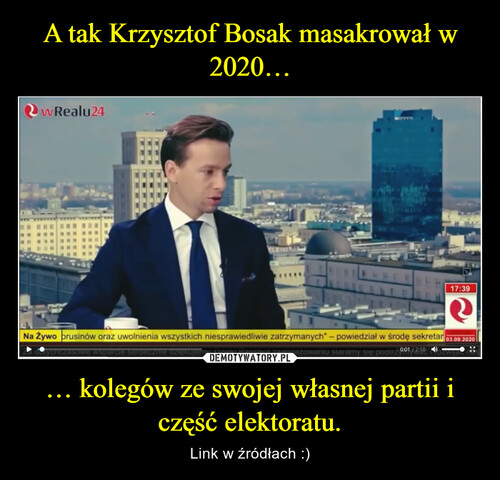 A tak Krzysztof Bosak masakrował w 2020… … kolegów ze swojej własnej partii i część elektoratu.