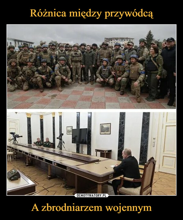 Różnica między przywódcą A zbrodniarzem wojennym
