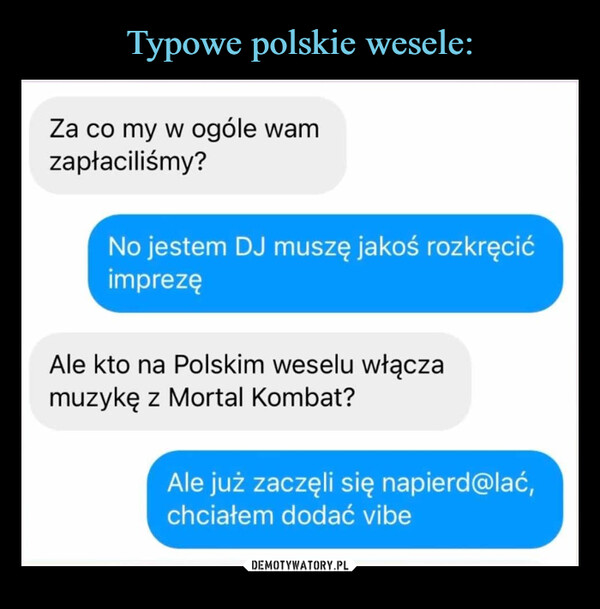 Typowe polskie wesele: